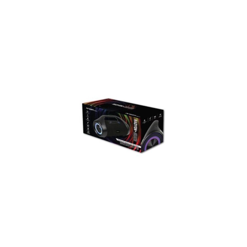 Bocina Inalámbrica Argomtech Radion + Beats Wireless Bluetooth IPX5 TWS Negro