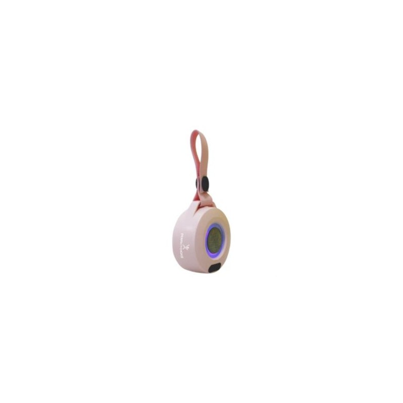Bocina Perfect Choice Handy Portátil Inalámbrica Batería Recargable Luz RGB Color Rosa