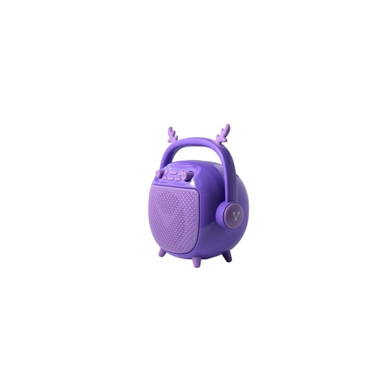 BOCINA VORAGO BSP-205 BLUETOOTH MSD / USB / 3.5MM MICROFONO CON MODOS DE VOZ COLOR PURPURA