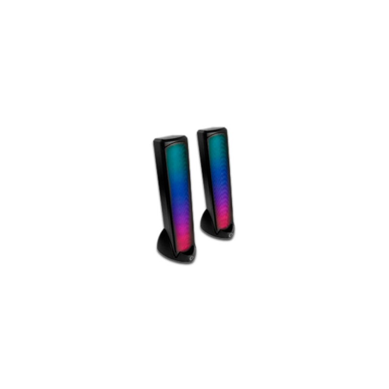 Bocinas Gamer Perfect Choice RGB Bluetooth 3.5mm EstÃ©reo 2.0 Color Negro