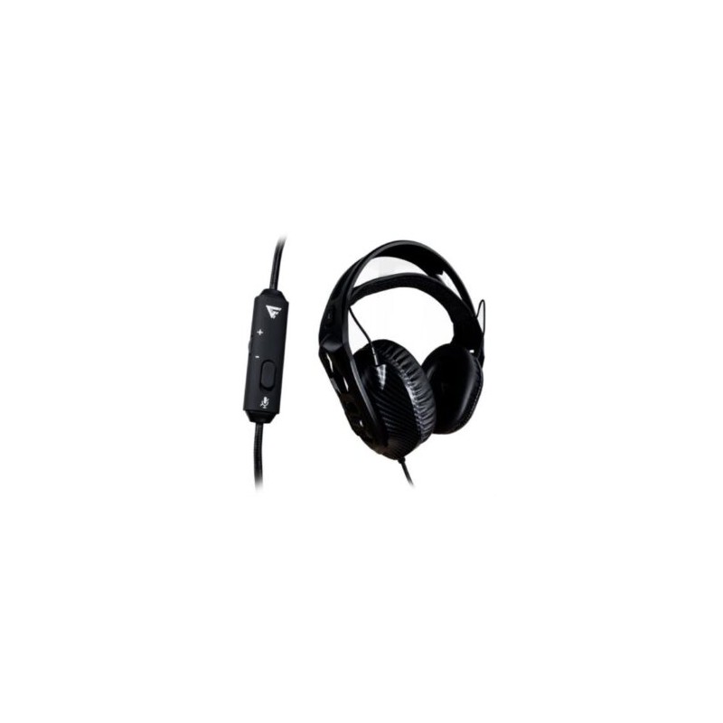 Diadema Game Factor HSG500 Micrófono Removible 3.5mm Ultraligera Color Negro