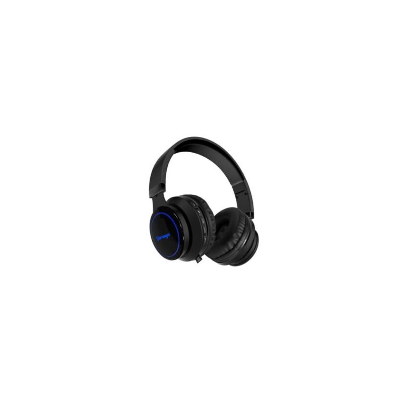 Diadema Vorago HPB-201 LED Bluetooth MSD Plegable Color Negro
