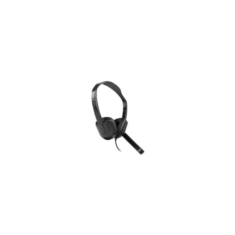 Diadema Vorago HS-400 Alámbrica Micrófono Giratorio USB Color Negro