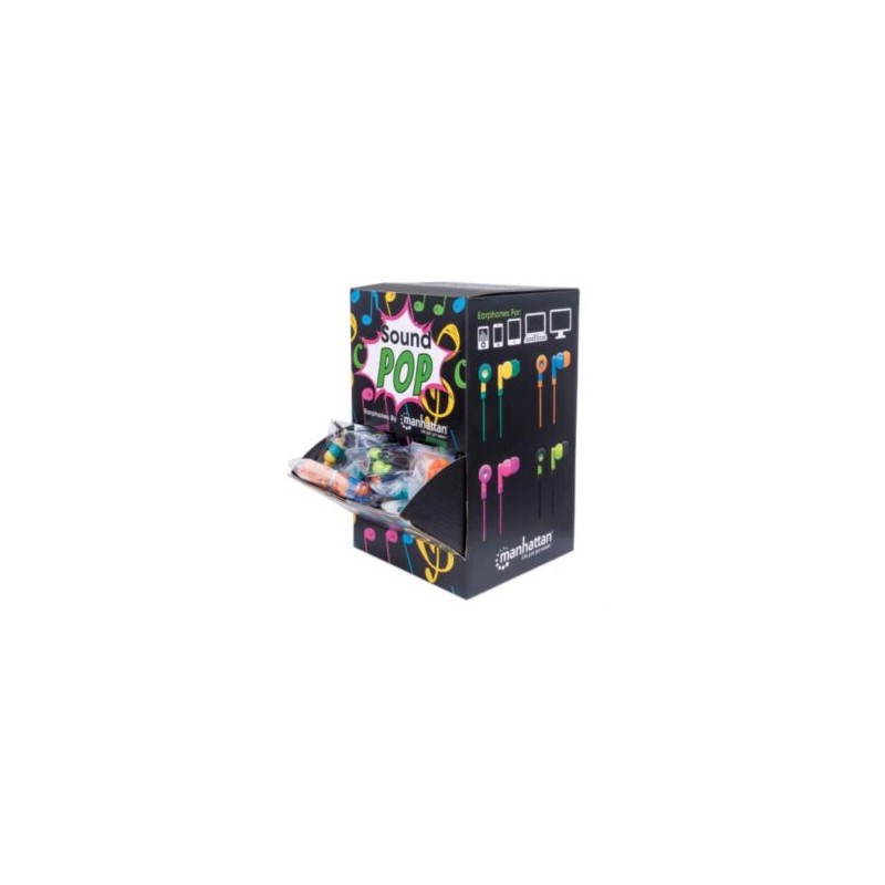Display Manhattan para Mostrador Audífonos SoundPop Colores Surtidos C/40 Pzas