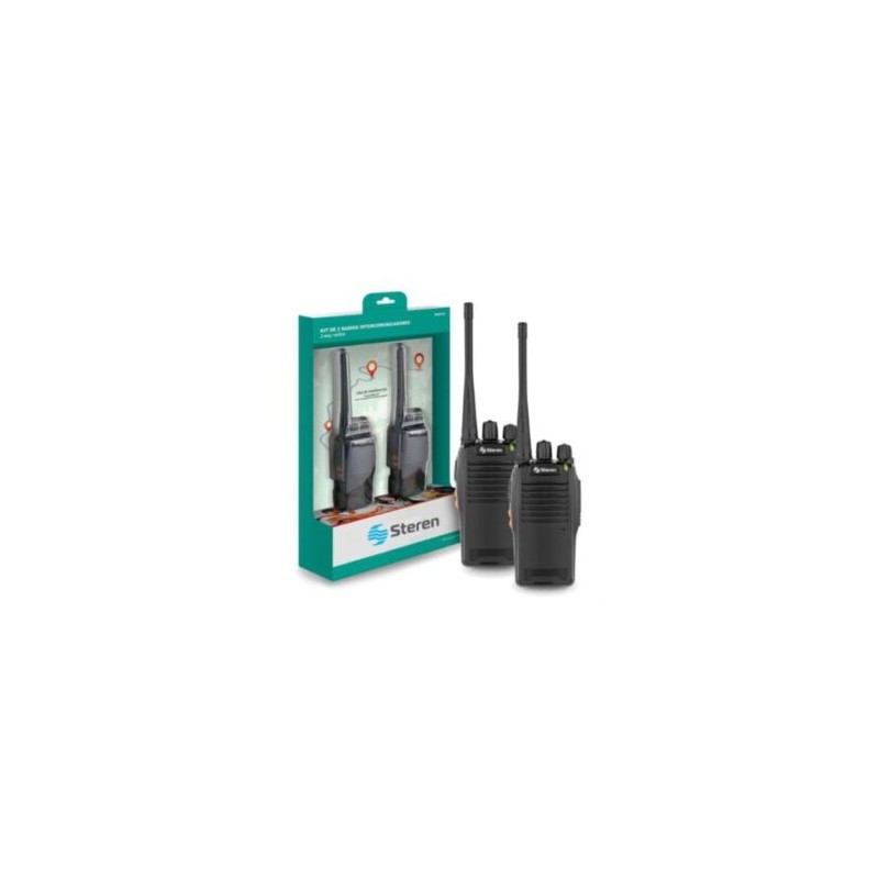Kit Radio Steren RAD-010 2 Radios de 2 Vías Amateur 3W Color Negro