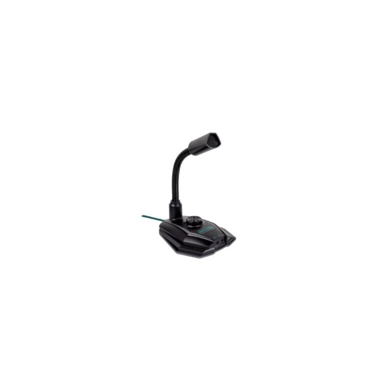 Micrófono Gaming Vortred Handler Iluminación LED RGB USB Entrada 3.5mm Color Negro