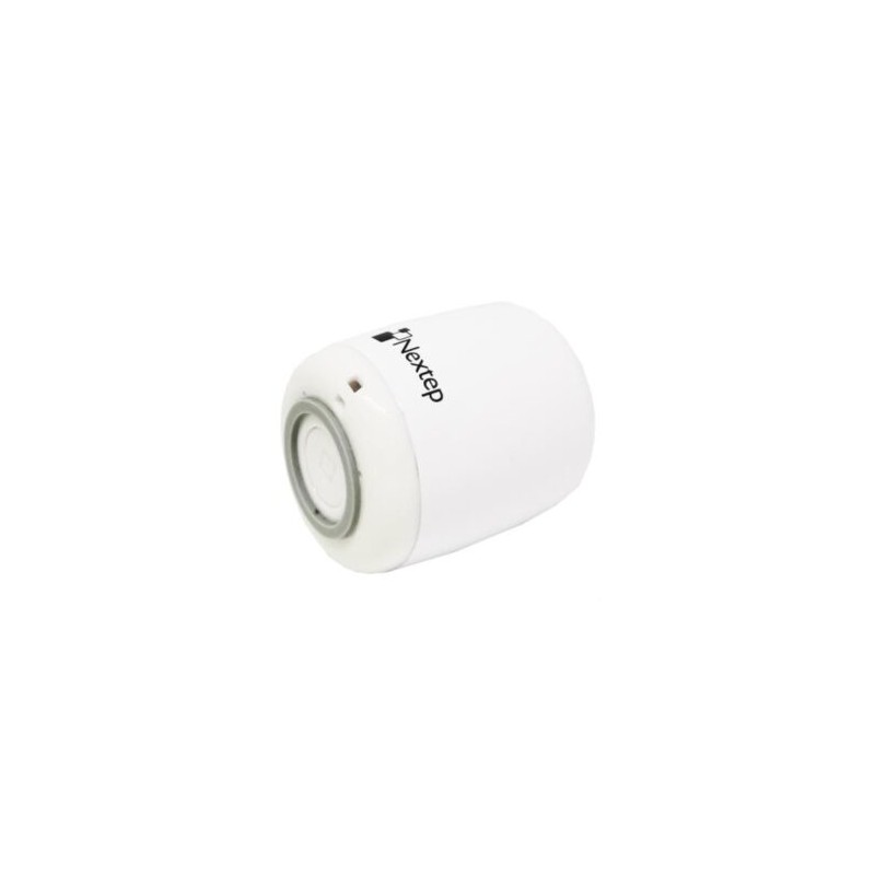 Mini Bocina Nextep Bluetooth Manos Libres con Botón para Selfies Color Blanco