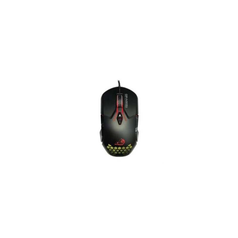 Mouse Gamer Dragon XT USB Base Metálica 6 Botones Silenciosos 6400 dpi RGB Color Negro