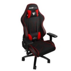 Silla Game Factor CGC600 Tela Reclinable con Descansa Brazos 4D Estrella Metálica Color Rojo-Negro