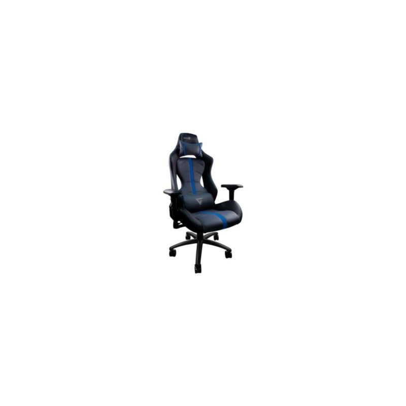 Silla Game Factor CGC650 Tapizado Automotriz Reclinable Descansa Brazos 4D Altura Ajustable Frenos Color Negro-Azul