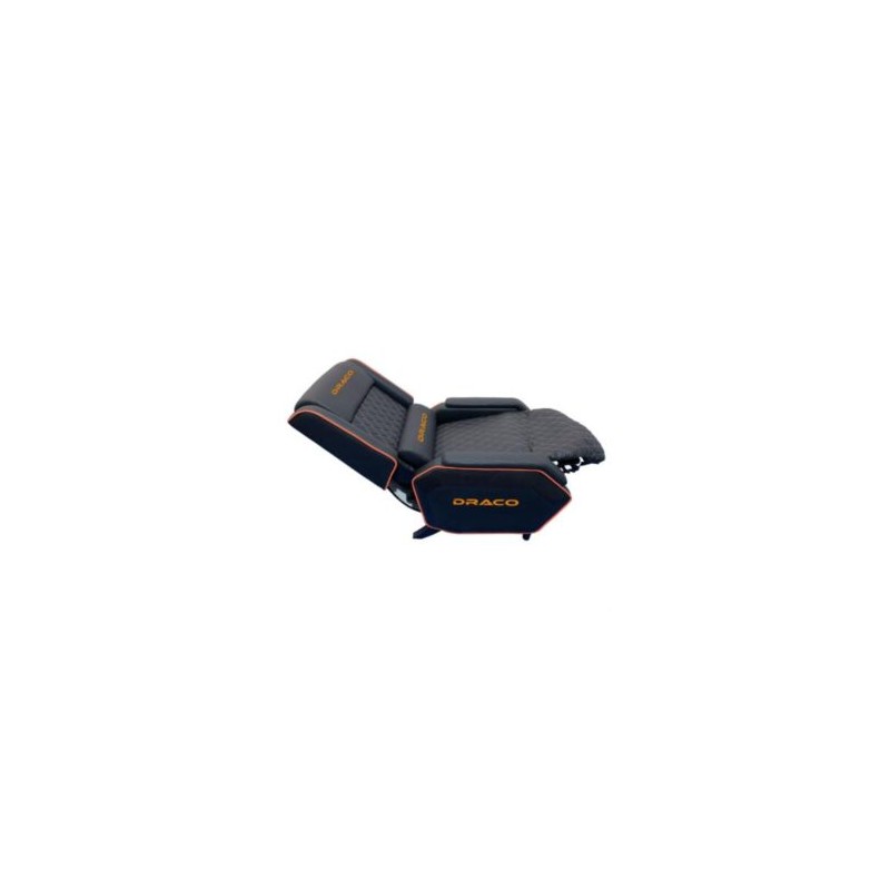 Sofá Gamer Reclinable Dragon XT Modelo Draco Color Negro-Naranja
