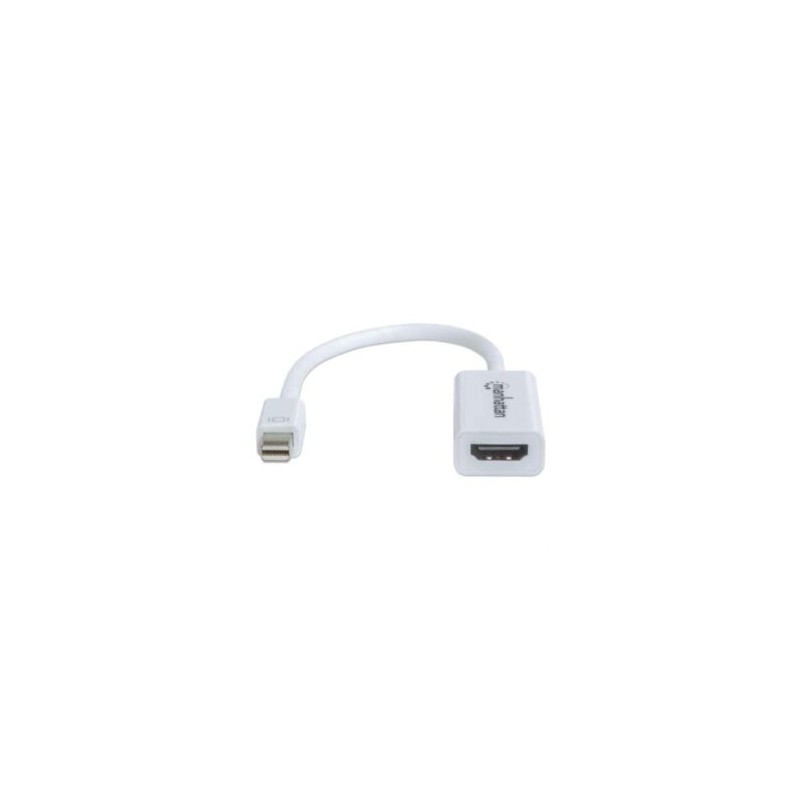Adaptador Manhattan Mini DisplayPort a HDMI Color Blanco