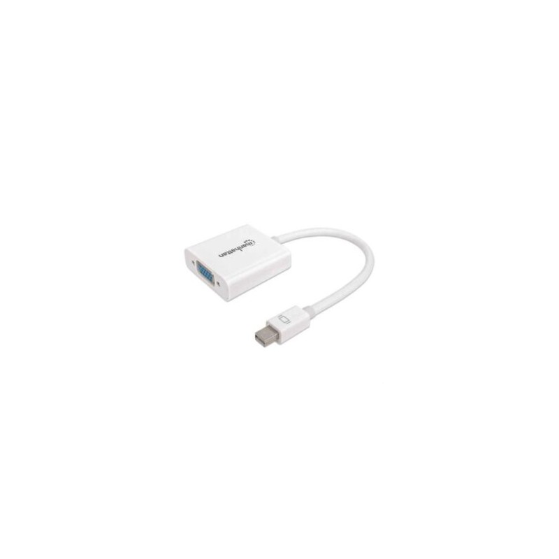Adaptador Manhattan Mini DisplayPort-M a VGA-H Activo Color Blanco