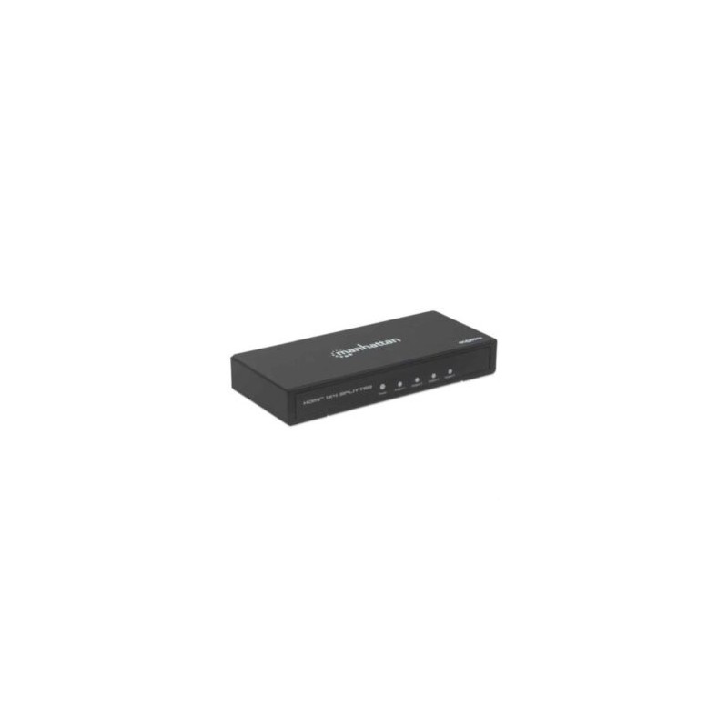 Adaptador Manhattan Video Splitter HDMI 4k a 60Hz 4 Puertos Color Negro