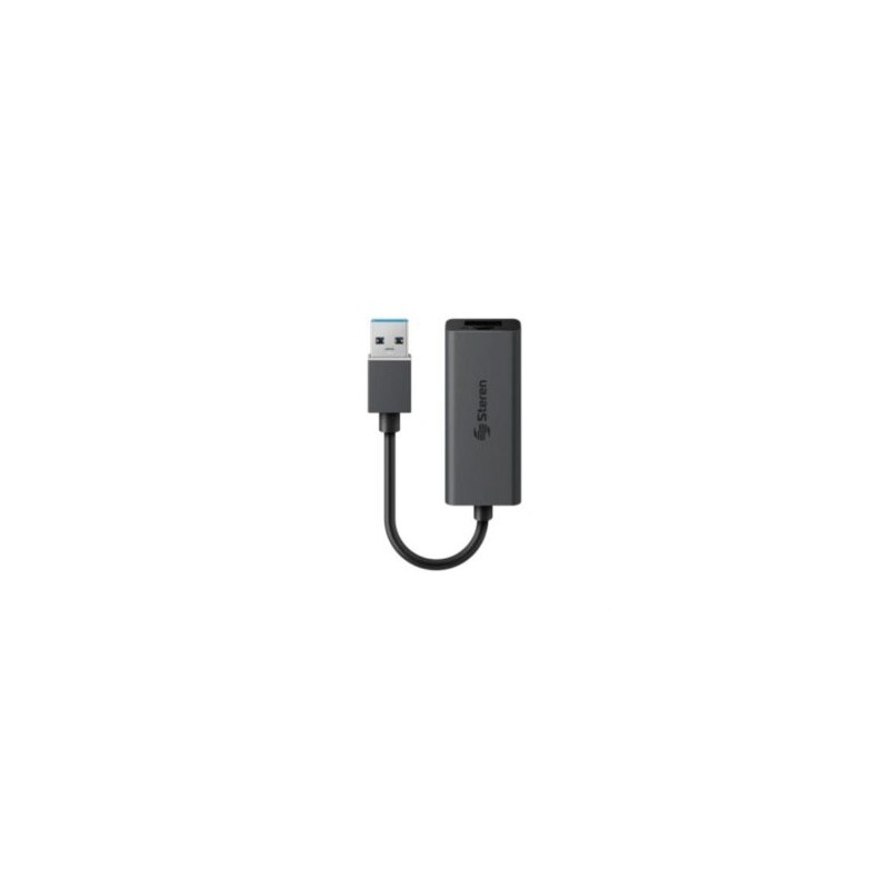 Adaptador Steren USB 3.0 a Gigabit Ethernet RJ45 Color Negro
