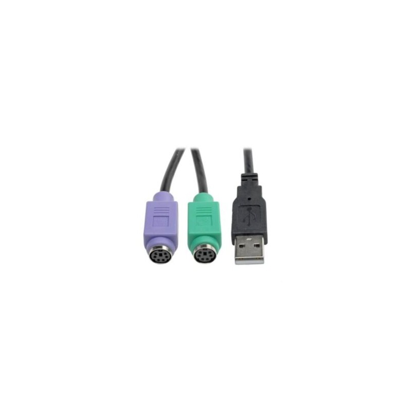Adaptador USB Tripp Lite USB a PS-2 Teclado y Mouse (AM a 2x Mini-Din6H)