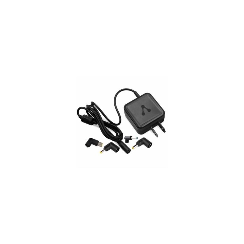Cargador Vorago AU-405 Universal para Laptop 65W 4 Puntas Intercambiables Color Negro