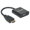 Convertidor Manhattan Video HDMI a SVGA Bolsa Color Negro
