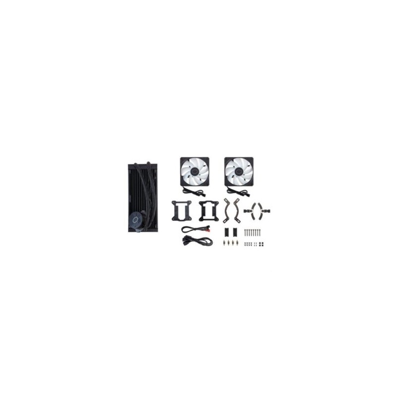 Enfriamiento Líquido para CPU Cooler Master MasterLiquid 240L Core ARGB 240mm Compatible S 1200 1700 AM4 AM5 Negro