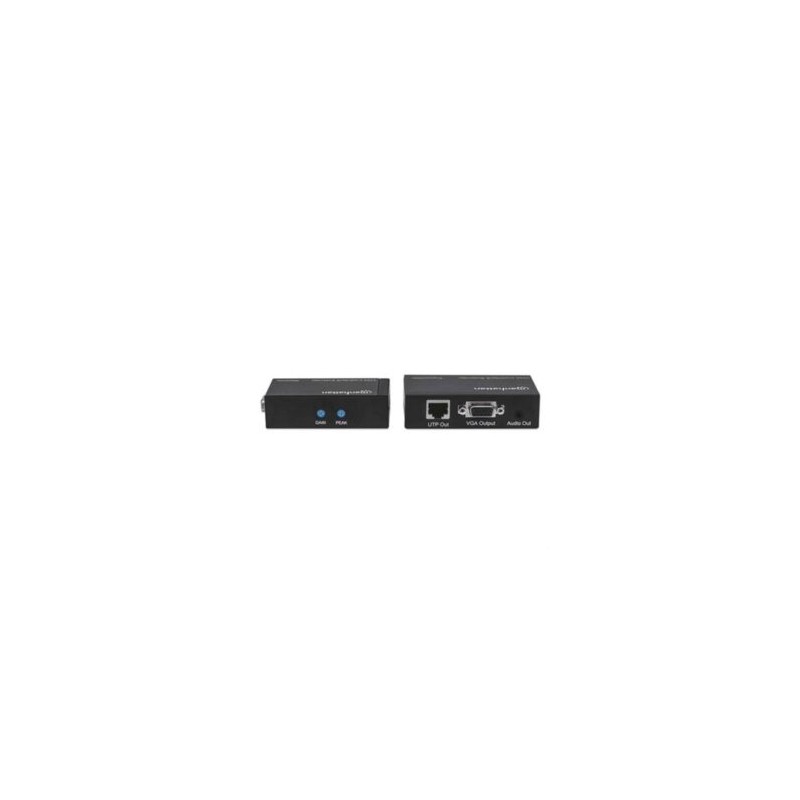 Extensor Manhattan Video SVGA+Audio Vía Cat 5/6 30m Color Negro