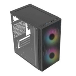Gabinete Acteck Compacto Mini Torre Fuji GC470 Max MB M-ATX Fuente ATX 500w Panel Izq Acrilico  Frente Malla 1xUSB 3.0  2xFan RG