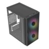 Gabinete Acteck Compacto Mini Torre Fuji GC470 Max MB M-ATX Fuente ATX 500w Panel Izq Acrilico  Frente Malla 1xUSB 3.0  2xFan RG