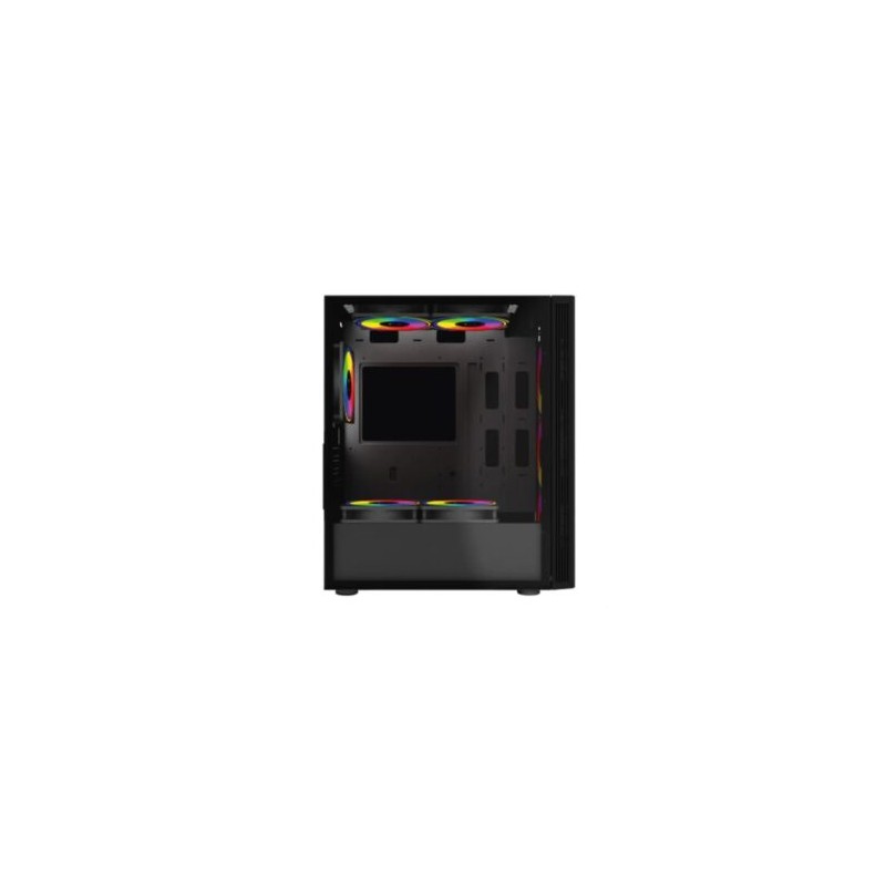 Gabinete Acteck Gamer Media Torre Dragonfly II Mesh GM740 Max MB ATX Panel Izq Cristal + Frente Malla 1xUSB 3.0 + 4xFan RGB Negr