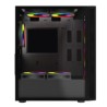 Gabinete Acteck Gamer Media Torre Dragonfly II Mesh GM740 Max MB ATX Panel Izq Cristal + Frente Malla 1xUSB 3.0 + 4xFan RGB Negr