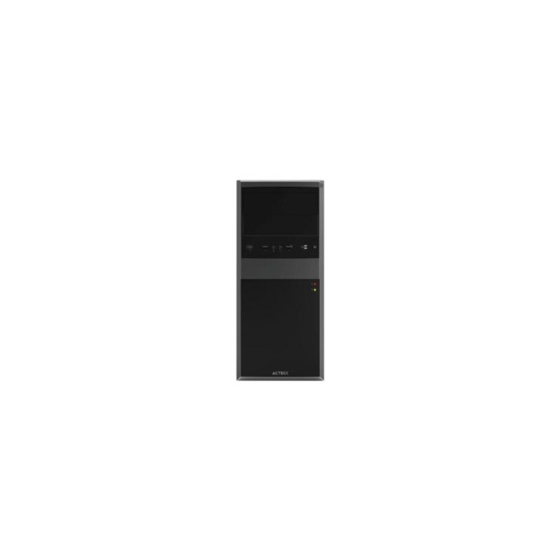 Gabinete Acteck Media Torre Kiruna II GM420 Max MB ATX Fuente ATX 500W Full Metálico + Frente Sólido 2xUSB 2.0 Negro