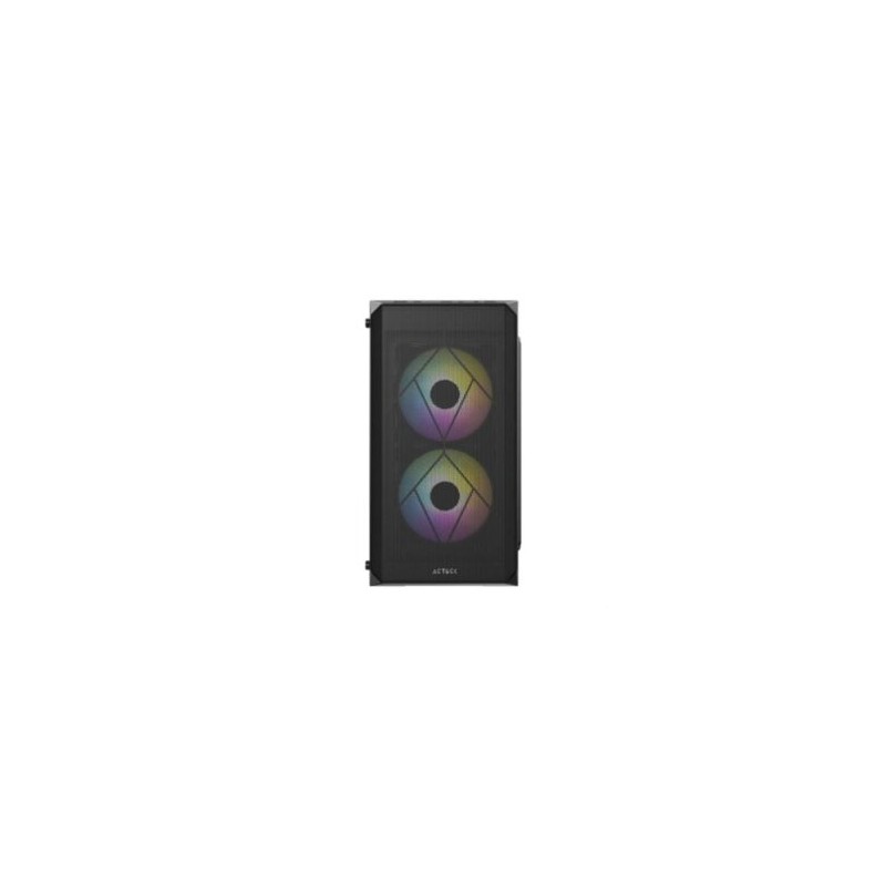 Gabinete Acteck Mini Torre Doom GI630 Max MB M-ATX Fuente ATX Plus 500w Panel Izq Acrilico + Frente Malla 1xUSB 3.0 + 3xFan RGB 