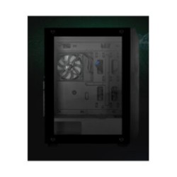 GABINETE GAME FACTOR CSG400 MID TOWER 2 USB 3.2 1x USB C ATX-E 5 VEN ARGB CRISTAL TEMP NEGRO