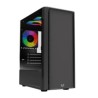 Gabinete Gamer Acteck Micro Torre Nyx GI730 Max MB M-ATX Panel Izq Cristal + Frente Solido con Ranura 1xUSB 3.0 + 3xFan RGB Negr