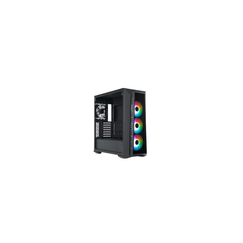 Gabinete Gamer Cooler Master MasterBox MB520 ARGB Media Torre ITX mATX ATX 3xFan ARGB Cristal Templado Negro