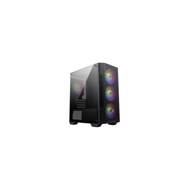Gabinete Gamer MSI MAG FORGE M100A Mid Tower mATX ITX 4xFan RGB Panel Acrilico Color Negro