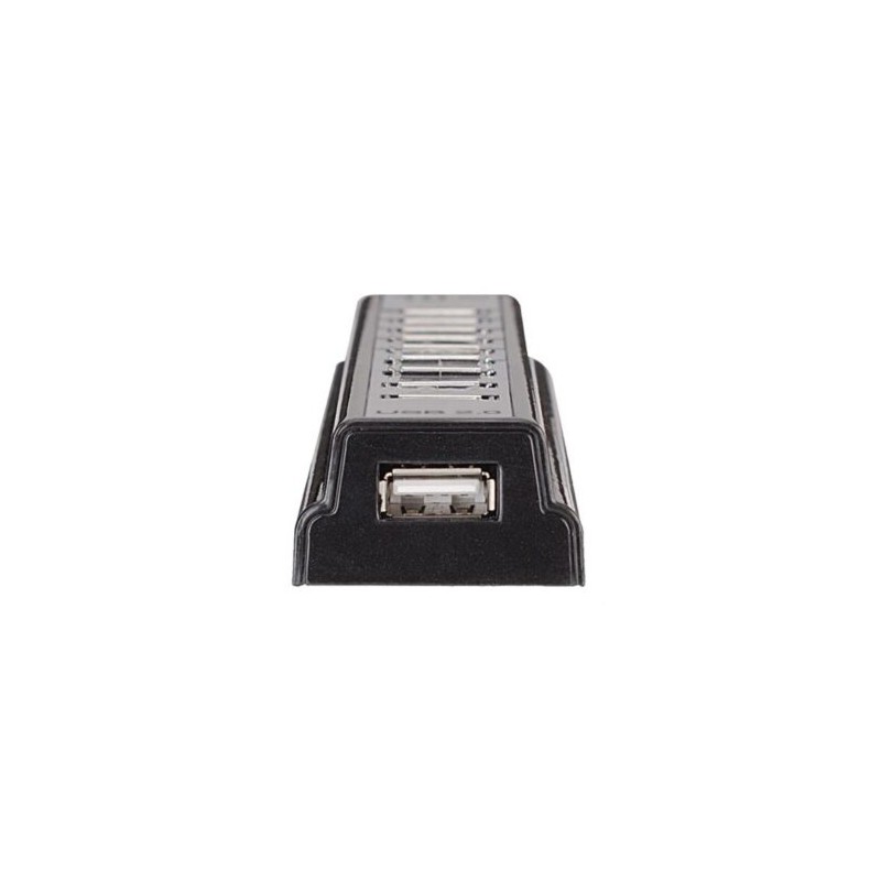 Hub Manhattan USB 2.0 Alta Velocidad 10 Puertos C/Fuente
