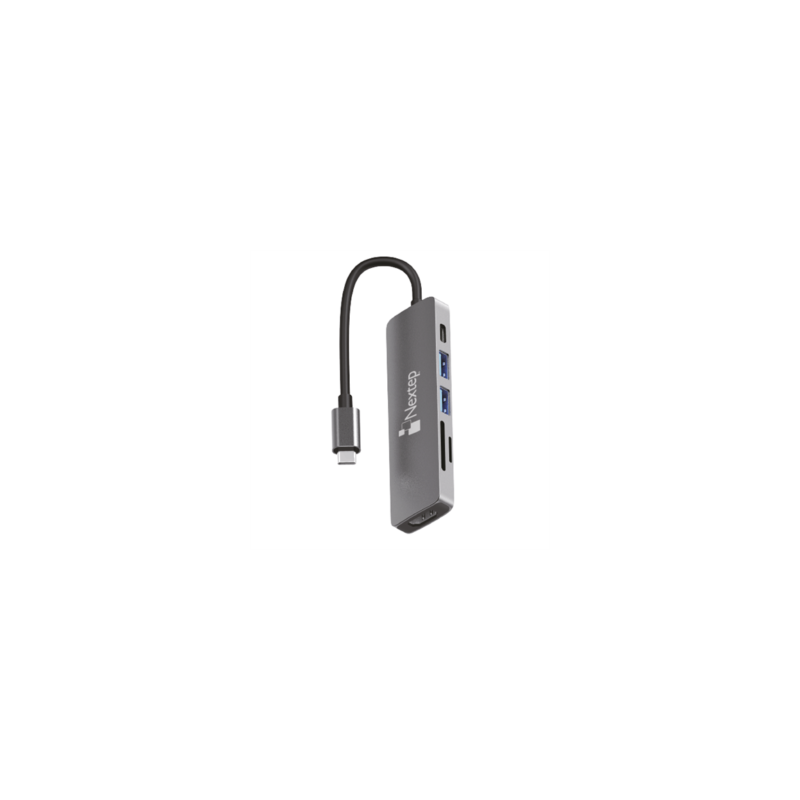Hub Nextep USB-C 6 en 1 USB 3.0/HDMI/4K Lector SD-TF