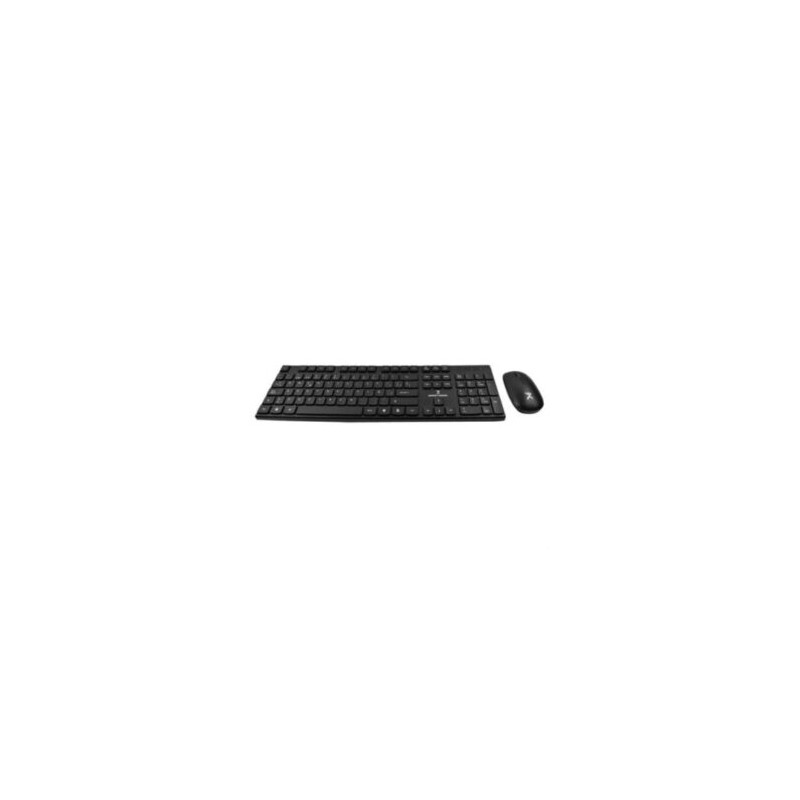 Kit de Teclado y Mouse Perfect Choice Dust Inalámbrico USB Silencioso y Antiderrames Color Negro