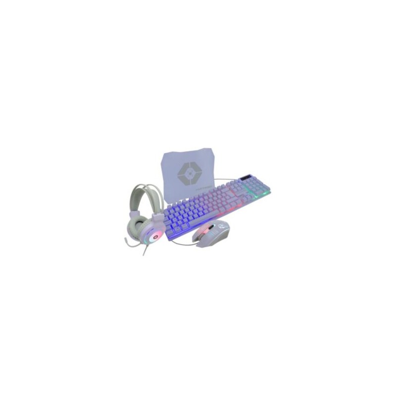 Kit Gamer Vortred Berry 4 en 1 Alámbrico Diadema+Mouse+Teclado+Mouse Pad Color Lila