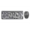 Kit Teclado y Mouse Acteck Creator Chic Colors MK470 Inalámbrico 2xBaterías AAA Incluidas Color Gris