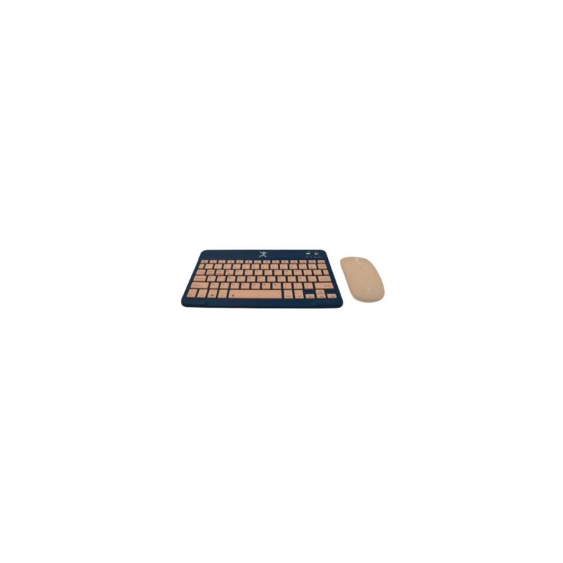 Kit Teclado y mouse Perfect Choice PC-201274 compacto Bluetooth 2 en 1 Genova Azul