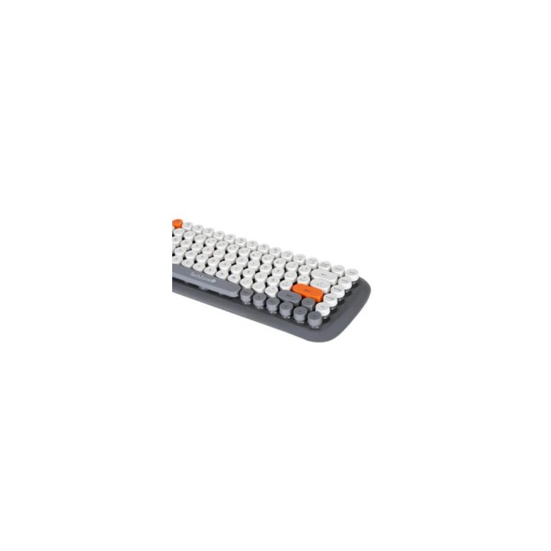 Kit Teclado y Mouse TechZone Inalámbrico Ergonómico Retro Plug-Play 85 Teclas Win/Mac Mouse Óptico USB 3 Botones 1200dpi
