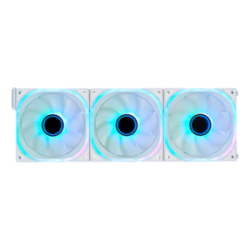 Kit Ventiladores Vorago Game Factor FKG500 Modulares 3 FANS 120mm 58 CFM RGB Control Remoto Blanco