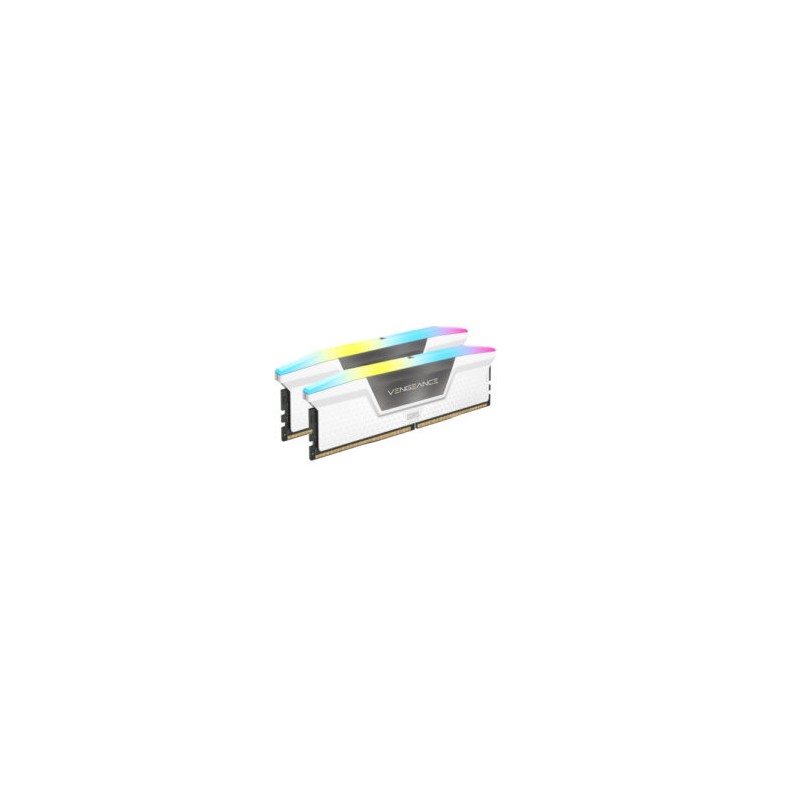 Memoria RAM Corsair Vengeance RGB 32GB (2x16GB) DDR5 5200MHz DIMM XMP Blanco CL40