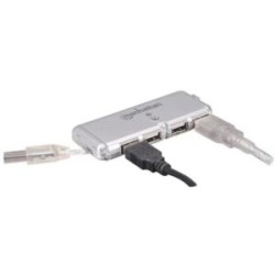 Mini Hub Manhattan USB 2.0 Sin Fuente 4 Puertos