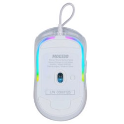 MOUSE GAME FACTOR MOG530 CARCASAS INTERCAMBIABLES PIXART 3327 12.000 DPI RGB USB BLANCO