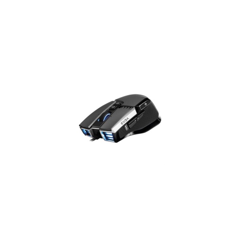 Mouse Gamer Ergonomico EVGA X17 Optico RGB 16000 DPI 10 Botones Alambrico Cable USB Gris 903-W1-17GR-KR