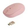 Mouse Inalámbrico Perfect Choice Whisper 2.4 GHz Conector Dual USB C/A Alcance 10m Color Rosa