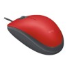Mouse Logitech  Alambrico  M110 Silent Red