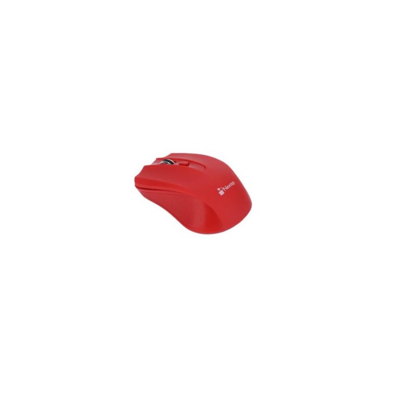 Mouse Nextep Inalámbrico USB Color Rojo 1600 dpi Baterías Incluidas