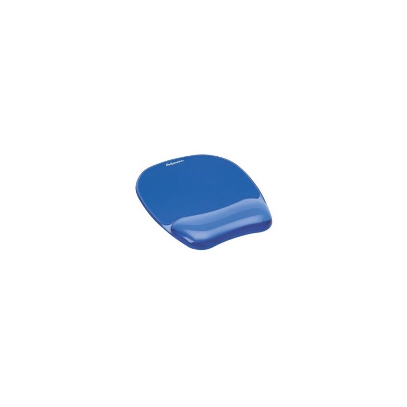 Mouse Pad Fellowes con Reposamuñecas de Gel Crystal Color Azul